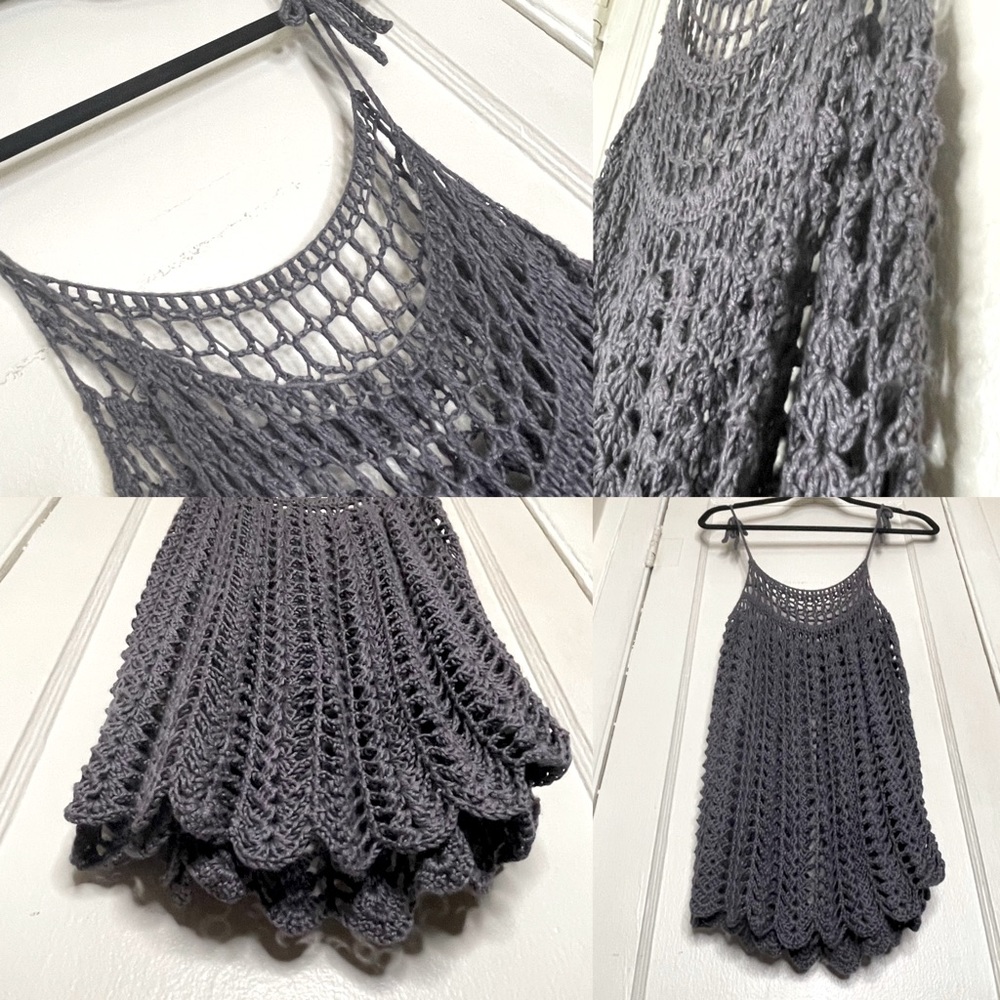 Gray crocheted dress